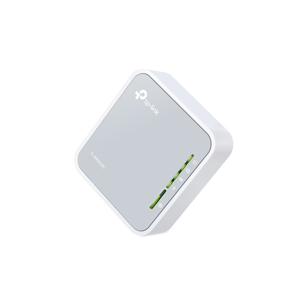 TP-Link TL-WR902AC Portable AC750 Dual-Band Wi-Fi 5 Wireless Router with Fast Ethernet Port White TP-Link TL-WR902AC Portable AC750 Dual-Band Wi-Fi 5 Wireless Router with Fast Ethernet Port White
