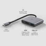 TP-Link UH3020C 3-in-1 USB-C Hub with 4K HDMI, 100W PD, 5 Gbps USB-A, Grey
