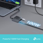 TP-Link UH3020C 3-in-1 USB-C Hub with 4K HDMI, 100W PD, 5 Gbps USB-A, Grey