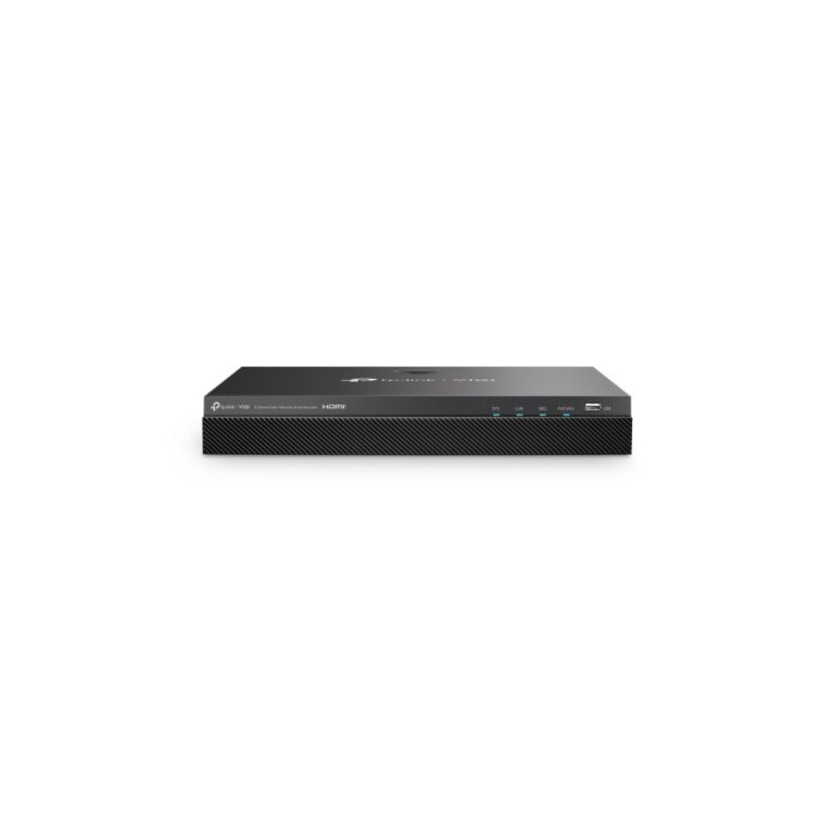 TP-Link VIGI NVR2008H-8MP 8 Channel PoE+ Network Video Recorder 4K HDMI 32TB 80 Mbps Input Black