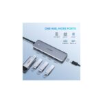 UGREEN 4-Port USB-C to 4x USB 3.0 Hub, 5000 Mbit/s, 0.15m Cable, Space Grey