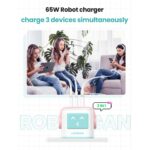 Ugreen 65W GaN USB-A + 2x USB-C Indoor Charger for Mobile, Laptop, Tablet, Watch