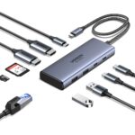 Ugreen 7-in-1 USB-C Hub Docking Station with 2 x HDMI 4K 60Hz and 100W Power Delivery Grey