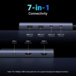 Ugreen 7-in-1 USB-C Hub Docking Station with 2 x HDMI 4K 60Hz and 100W Power Delivery Grey