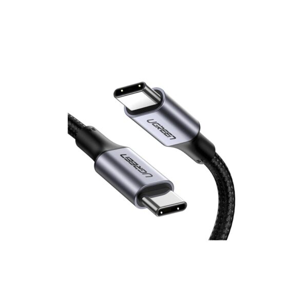 Ugreen 70429 USB-C to USB-C Cable 1m, 100W Power Delivery, 480Mbps Data, Black Nylon Braided