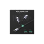 Ugreen 70429 USB-C to USB-C Cable 1m, 100W Power Delivery, 480Mbps Data, Black Nylon Braided