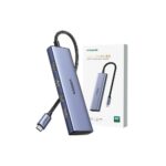 Ugreen CM511 USB-C 6-in-1 Hub - 3x USB-A 3.0, HDMI 4K, SD/TF Card Reader, Silver