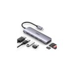 Ugreen CM511 USB-C 6-in-1 Hub - 3x USB-A 3.0, HDMI 4K, SD/TF Card Reader, Silver