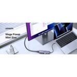 Ugreen CM511 USB-C 6-in-1 Hub - 3x USB-A 3.0, HDMI 4K, SD/TF Card Reader, Silver