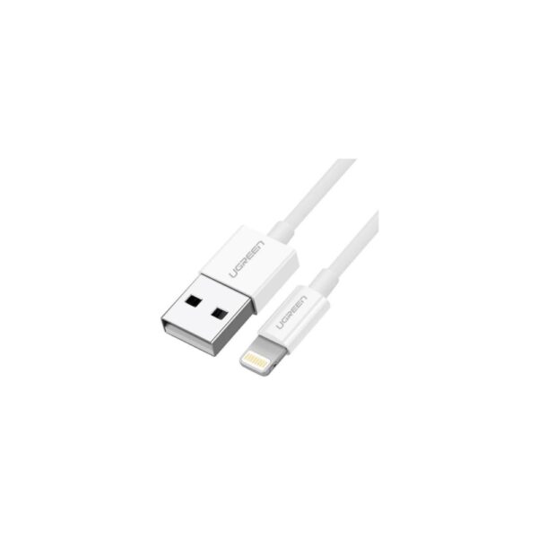 Ugreen Lightning to USB-A Cable 1m White - 5V/2.4A for iPhone/iPad