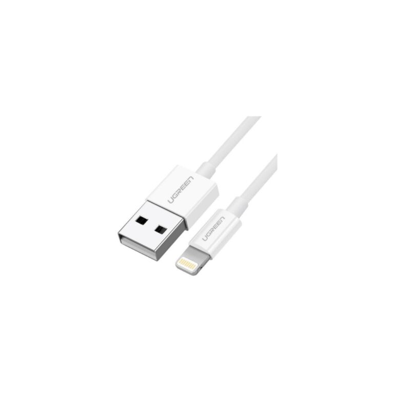 Ugreen Lightning to USB-A Cable 1m White - 5V/2.4A for iPhone/iPad