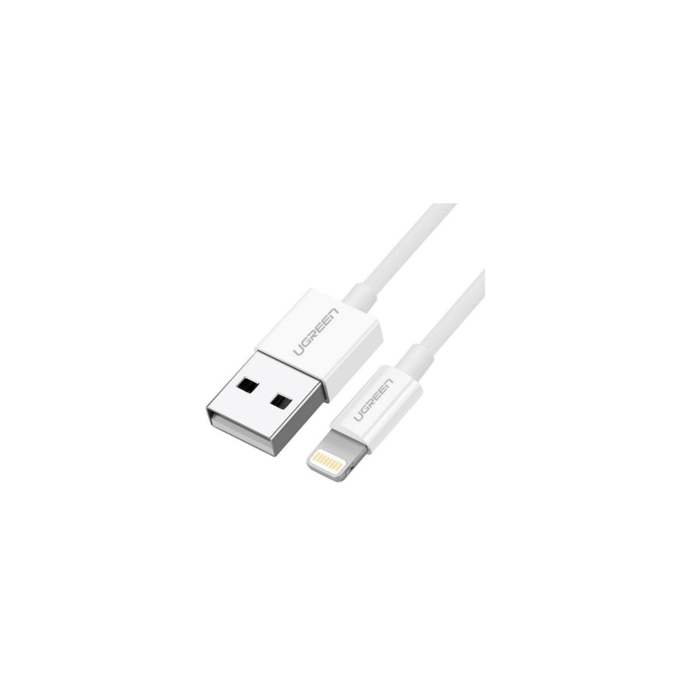 Ugreen Lightning to USB-A Cable 1m White - 5V/2.4A for iPhone/iPad Ugreen Lightning to USB-A Cable 1m White - 5V/2.4A for iPhone/iPad