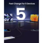 Ugreen Nexode 300W Universal GaN Fast Charger 4x USB-C 1x USB-A Indoor Black