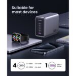 Ugreen Nexode 300W Universal GaN Fast Charger 4x USB-C 1x USB-A Indoor Black