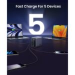 Ugreen Nexode 300W Universal GaN Fast Charger 4x USB-C 1x USB-A Indoor Black