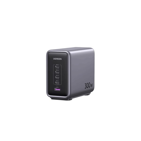Ugreen Nexode 300W Universal GaN Fast Charger 4x USB-C 1x USB-A Indoor Black