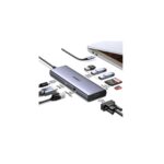 Ugreen Revodok USB-C 9-in-1 Hub, 4K HDMI, Gigabit Ethernet, 10 Gbps, USB 3.0, Card Reader, VGA