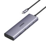 Ugreen Revodok USB-C 9-in-1 Hub, 4K HDMI, Gigabit Ethernet, 10 Gbps, USB 3.0, Card Reader, VGA