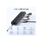 Ugreen USB 3.0 4-Port Hub USB-A to 4x USB Docking 5Gbps Data Transfer