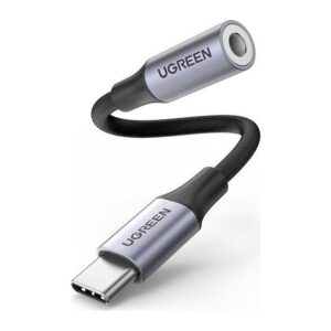 Ugreen USB-C to 3.5mm Audio Cable with DAC Chip - Black/Grey