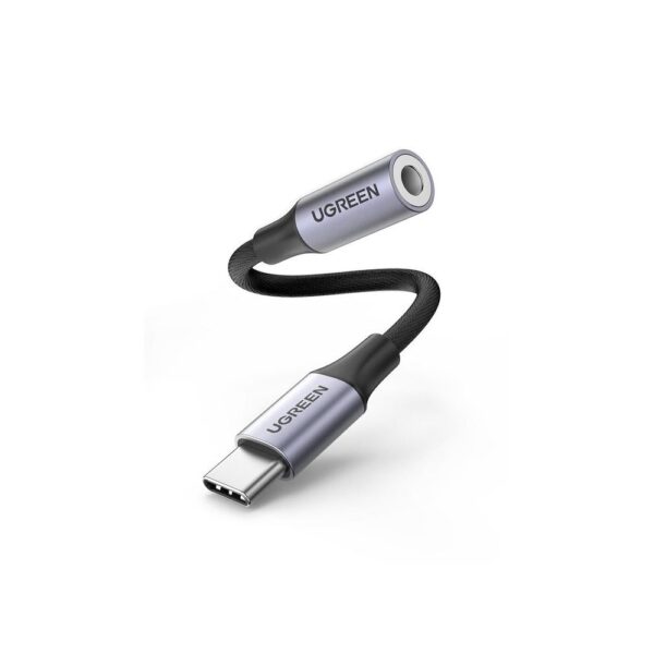 Ugreen USB-C to 3.5mm Audio Cable with DAC Chip - Black/Grey