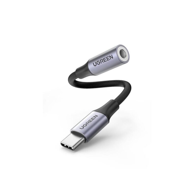 Ugreen USB-C to 3.5mm Audio Cable with DAC Chip - Black/Grey