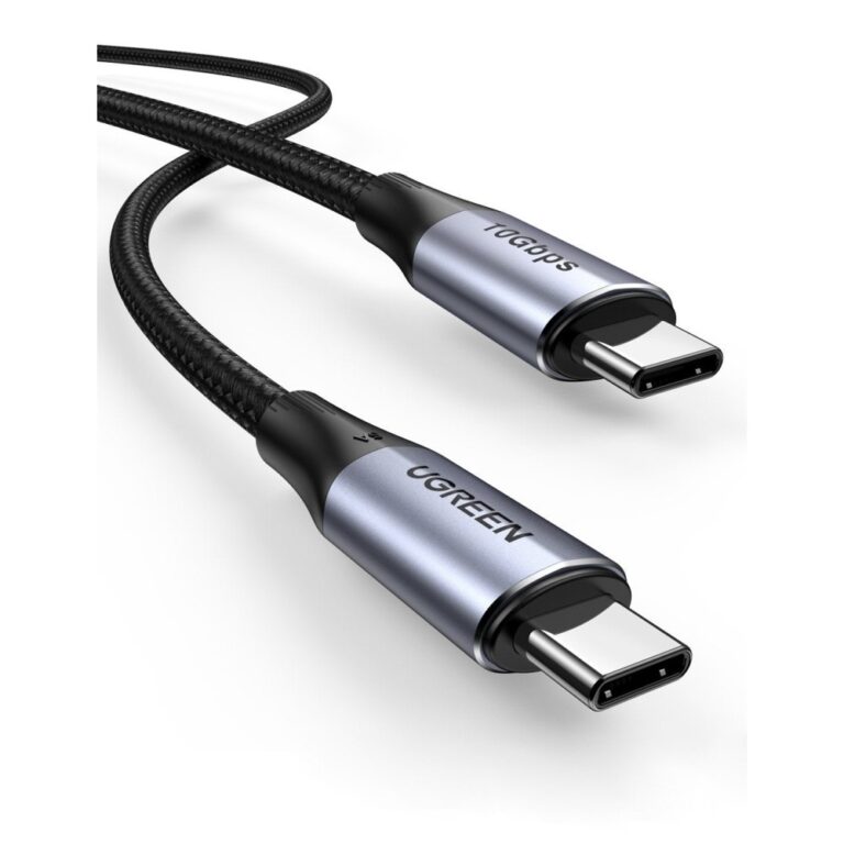 Ugreen USB-C to USB-C Cable USB 3.2 Gen 2, 100W Power Delivery, 10Gbps, 4K@60Hz, Black