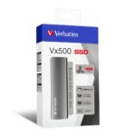 Verbatim Vx500 External SSD 2TB, 500MB/s Read, 440MB/s Write, USB 3.2 Gen 2 Type-C, Silver Aluminium