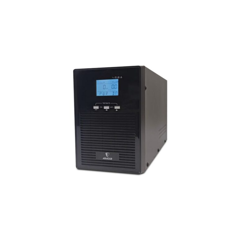 VIDA Armour 2000VA Line-Interactive UPS 1600W 2kVA Pure Sine Wave 5 AC Outlets Black