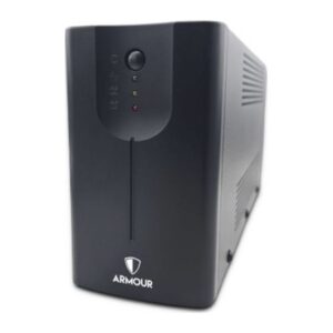VIDA Armour 850VA Line-Interactive UPS 0.85kVA 480W, 2x UK outlets, Surge Protection, Black