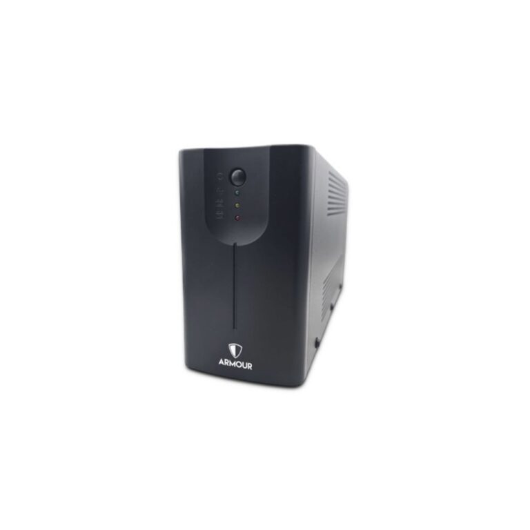 VIDA Armour 850VA Line-Interactive UPS 0.85kVA 480W, 2x UK outlets, Surge Protection, Black