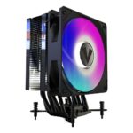VIDA Boreas Black 220W TDP CPU Air Cooler, 12cm Fan, Multi-LED, AM5/LGA1700 Support