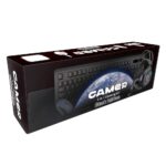 VIDA GAMER 4-in-1 Wired Gaming Keyboard Mouse Headset Mat Kit, RGB, UK English, Black