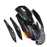 VIDA Precision Gaming Mouse, Wired USB, Ambidextrous, 12400 DPI, RGB, 6 Programmable Buttons, Black