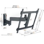Vogel's COMFORT TVM 3445 Full-Motion+ TV Wall Mount for 32-65" Screens, 25kg Max, 180° Swivel, Black