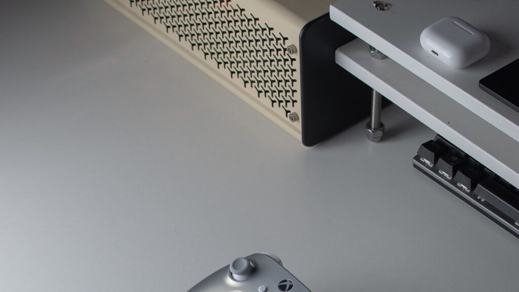 Xbox Series console and controller on a desk setup