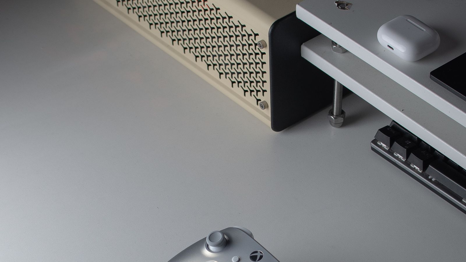 Xbox Series console and controller on a desk setup