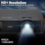 Acer X1328 DLP Projector, WXGA (1280 x 800), 5000 ANSI Lumens, HDMI, Black