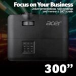 Acer X1328 DLP Projector, WXGA (1280 x 800), 5000 ANSI Lumens, HDMI, Black