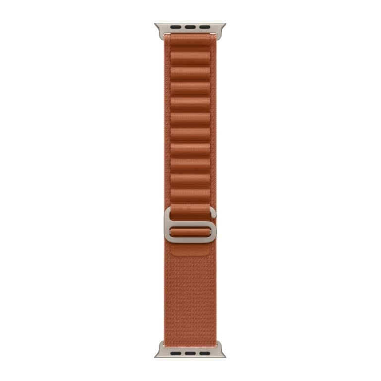 Apple Alpine Loop Smartwatch Band for 44mm, 45mm, 46mm, 49mm Apple Watch, Size S, Titanium, Brown