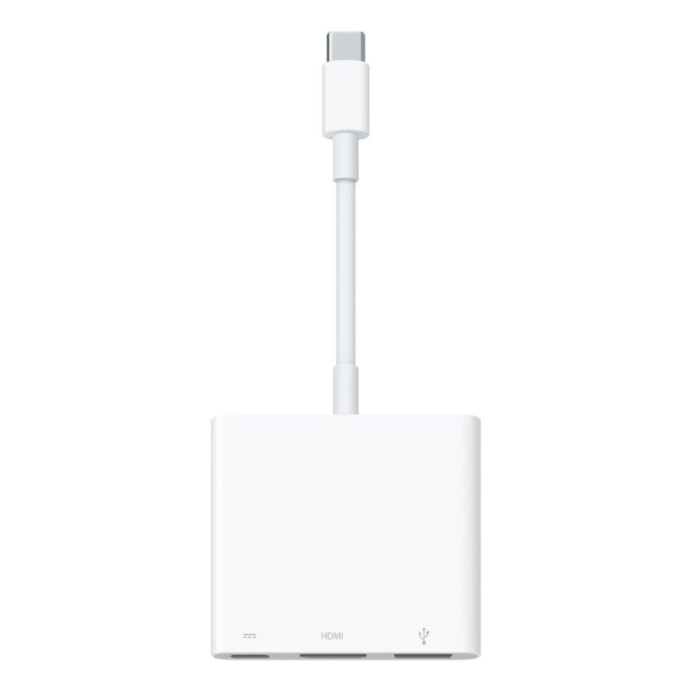 Apple USB-C Digital AV Multiport Adapter USB-C to HDMI, USB-A and USB-C White