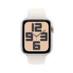 Apple Watch SE Smartwatch GPS 44 mm Starlight Aluminium Case Starlight Sport Band S/M watchOS 11 32 GB