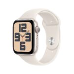 Apple Watch SE Smartwatch GPS 44 mm Starlight Aluminium Case Starlight Sport Band S/M watchOS 11 32 GB