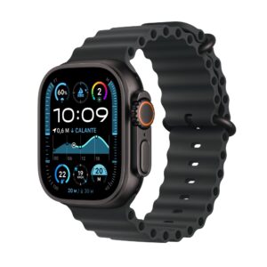Apple Watch Ultra 2 GPS + Cellular 49mm Smartwatch, 64GB, Black Titanium Case with Black Ocean Band