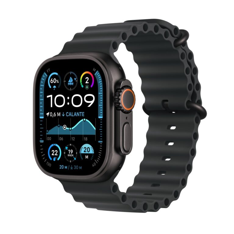Apple Watch Ultra 2 GPS + Cellular 49mm Smartwatch, 64GB, Black Titanium Case with Black Ocean Band