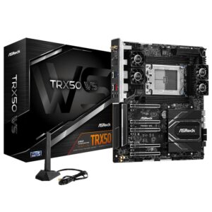 ASRock TRX50 WS Extended ATX Motherboard, Socket sTR5, AMD TRX50, DDR5, Wi-Fi 6E, Black