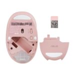 ASUS Fragrance MD101 Ambidextrous Wireless Optical Mouse, 2400 DPI, 2.4 GHz / Bluetooth 5.3 - Pink