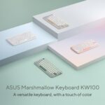 ASUS Marshmallow KW100 Wireless Bluetooth 75% Scissor Switch Keyboard - White