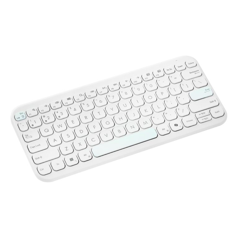 ASUS Marshmallow KW100 Wireless Bluetooth 75% Scissor Switch Keyboard - White