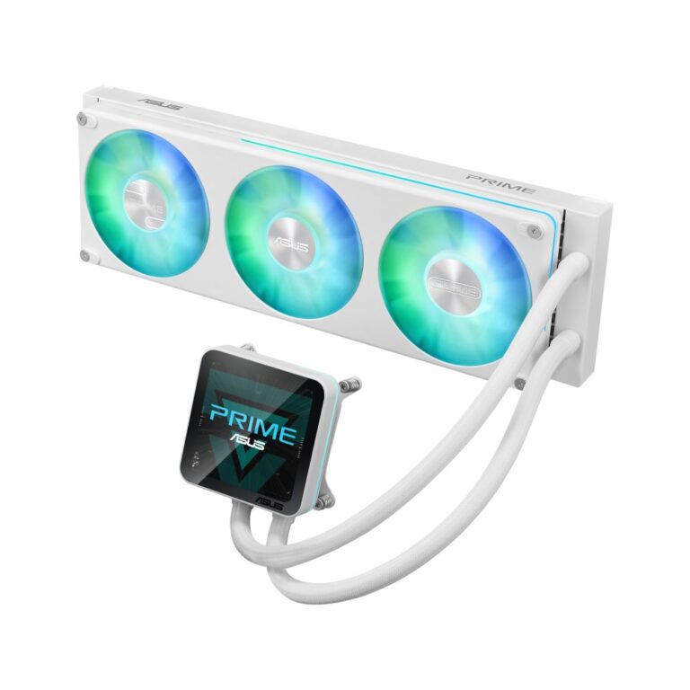 ASUS Prime LC II 360 ARGB White All-in-One Liquid CPU Cooler with 3.95" IPS Display
